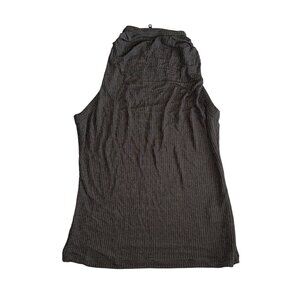 RTA Sabrina Olive Green High Neck Back Zip Sleeveless Top Women's Small S